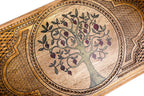 Luxury backgammon board with pomegranate artistic epoxy resin finish