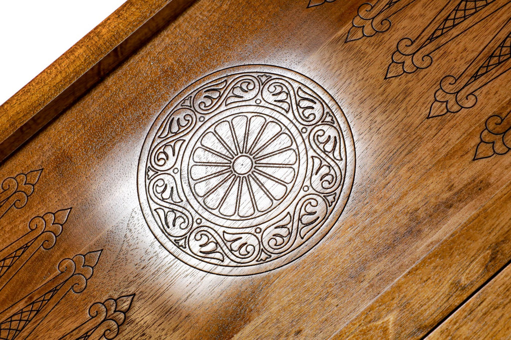 Backgammon Board - Pomegranate Tree Epoxy - Unumperfectus
