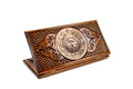 Wooden backgammon board with Coat of Arms of Uzbekistan design 23.6 inch