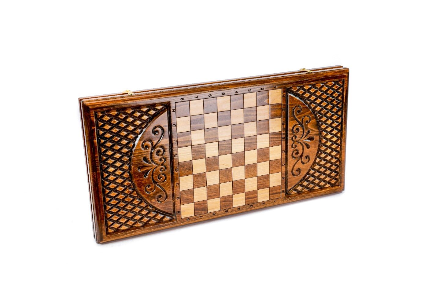 Wooden Backgammon Board Coat of Arms of Uzbekistan 23.6" | 60 cm - Unumperfectus