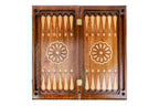 Coat of Arms of Uzbekistan backgammon board - angled view