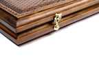 Roses backgammon board - side profile showing the craftsmanship