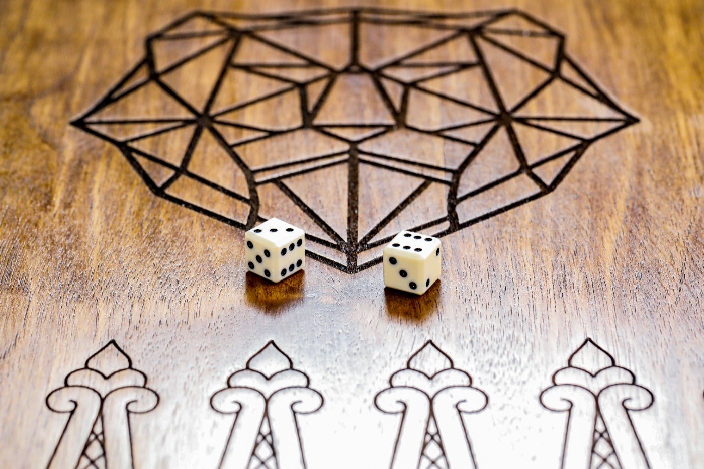 Backgammon Board - Roses - Unumperfectus