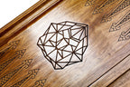 Roses backgammon board - close-up of the playing surface