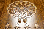 Ornament backgammon board - close-up of the playing surface