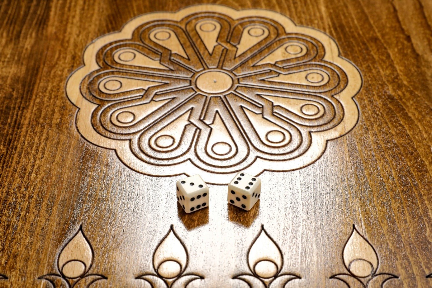 Wooden Backgammon Board Ornament 23.6" | 60 cm - Unumperfectus