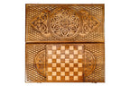 Ornament backgammon board - corner detail of the board
