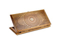 Ornamental epoxy wooden backgammon board handcrafted luxury design
