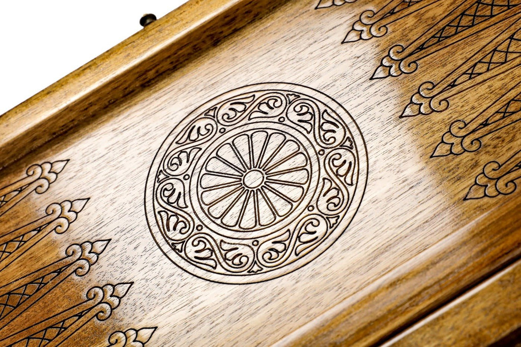 Backgammon Board - Ornamental With Epoxy - Unumperfectus