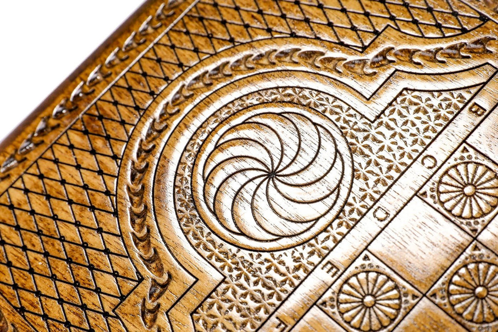 Backgammon Board - Ornamental With Epoxy - Unumperfectus