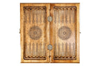 Ornamental Epoxy backgammon board - angled view