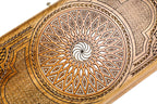 Luxury backgammon board with ornamental epoxy artistic pattern