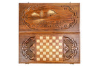 Armenian Ararat backgammon board - corner detail of the board