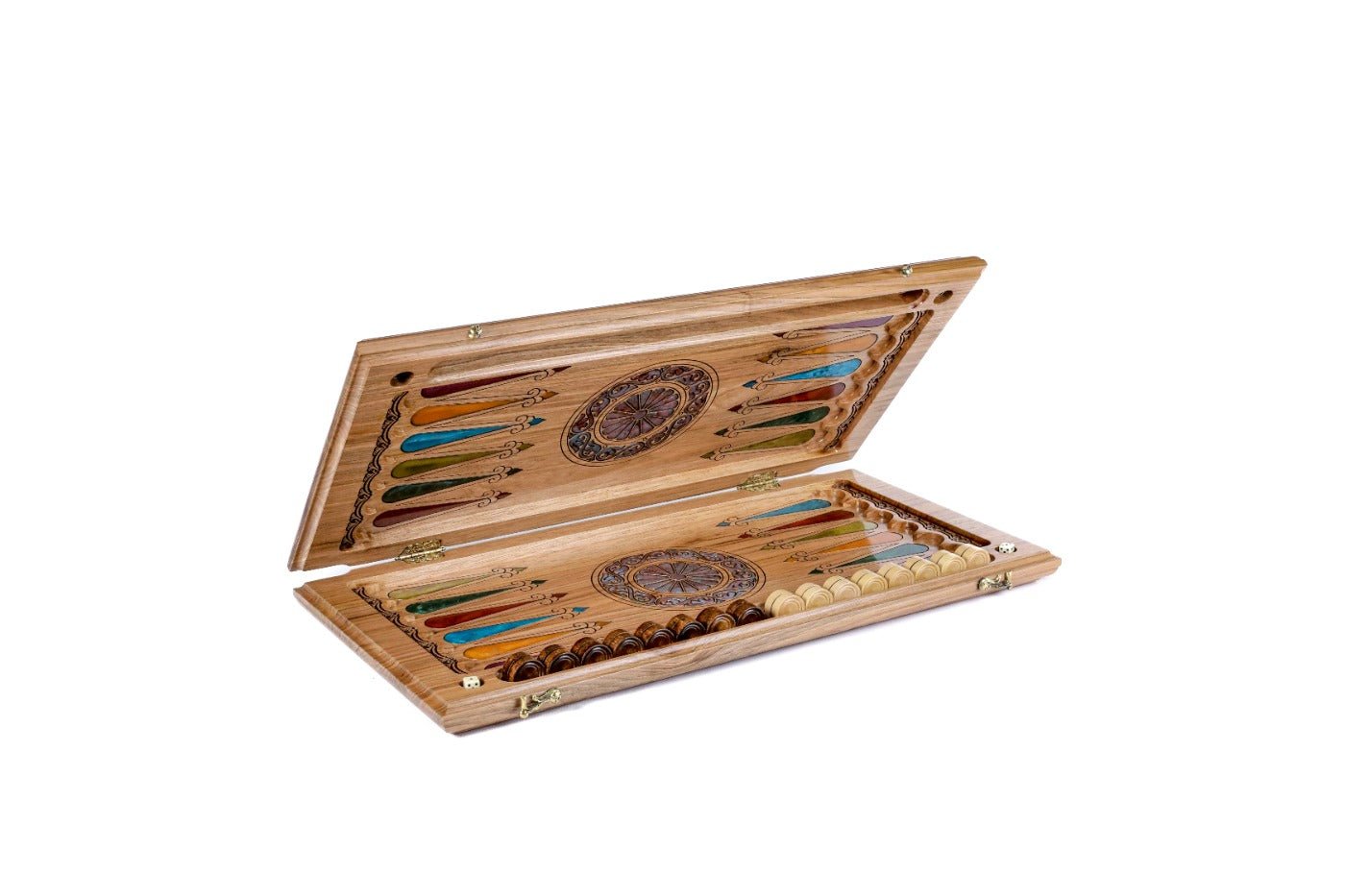 Backgammon Board - Armenian Alphabet With Epoxy - Unumperfectus