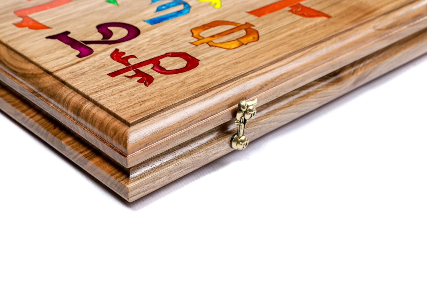 Backgammon Board - Armenian Alphabet With Epoxy - Unumperfectus