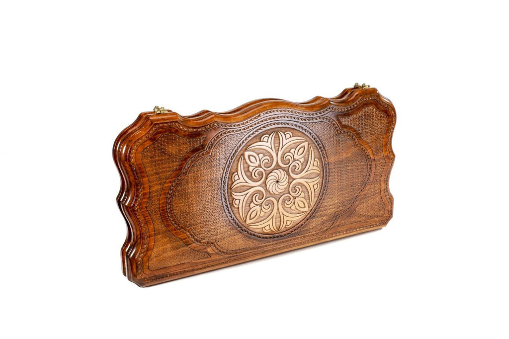 Wooden Backgammon Board Ornamental Classic 23.6" / 60 cm - Unumperfectus