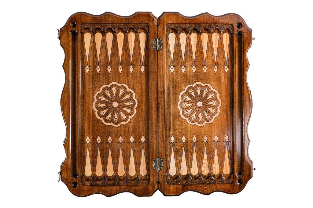 Wooden Backgammon Board Ornamental Classic 23.6" / 60 cm - Unumperfectus