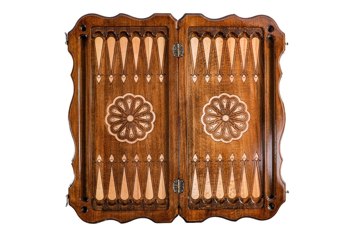 Wooden Backgammon Board Ornamental Classic 23.6" / 60 cm - Unumperfectus