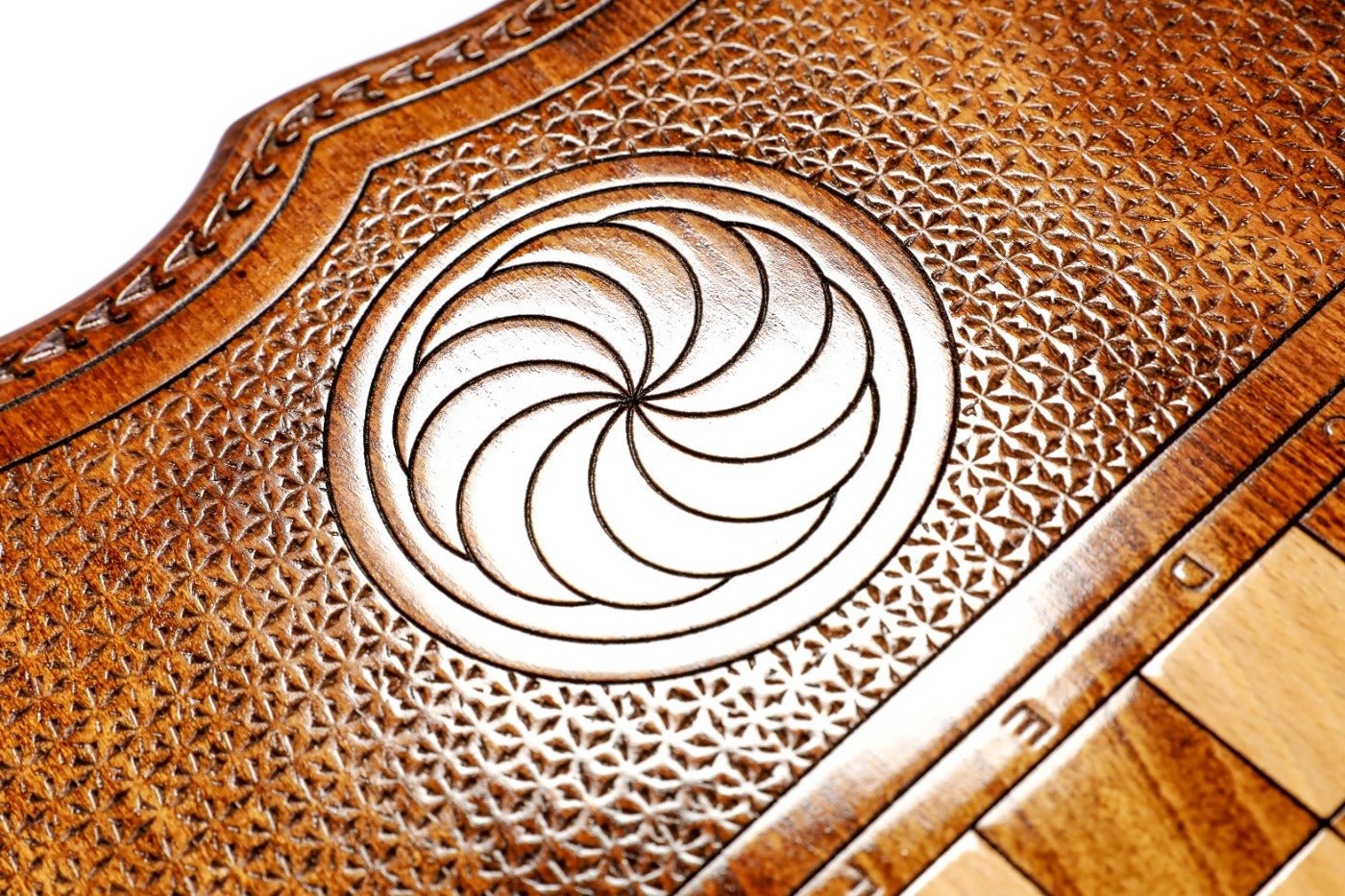 Wooden Backgammon Board Ornamental Classic 23.6" / 60 cm - Unumperfectus