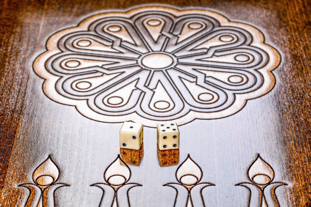 Wooden Backgammon Board Ornamental Classic 23.6" / 60 cm - Unumperfectus