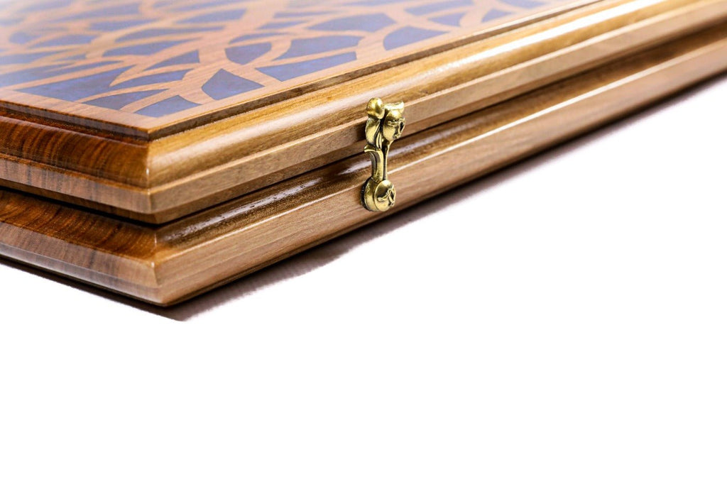 Backgammon Board - Dark Blue Epoxy Trees - Unumperfectus