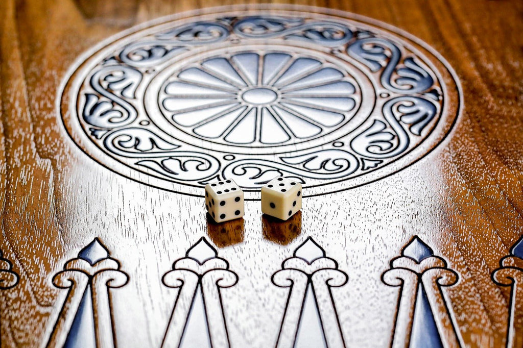 Backgammon Board - Dark Blue Epoxy Trees - Unumperfectus