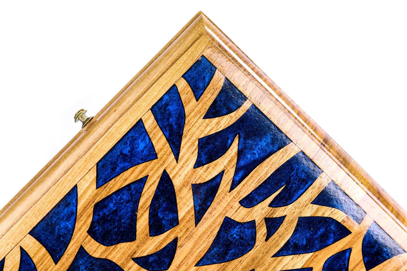 Backgammon Board - Dark Blue Epoxy Trees - Unumperfectus