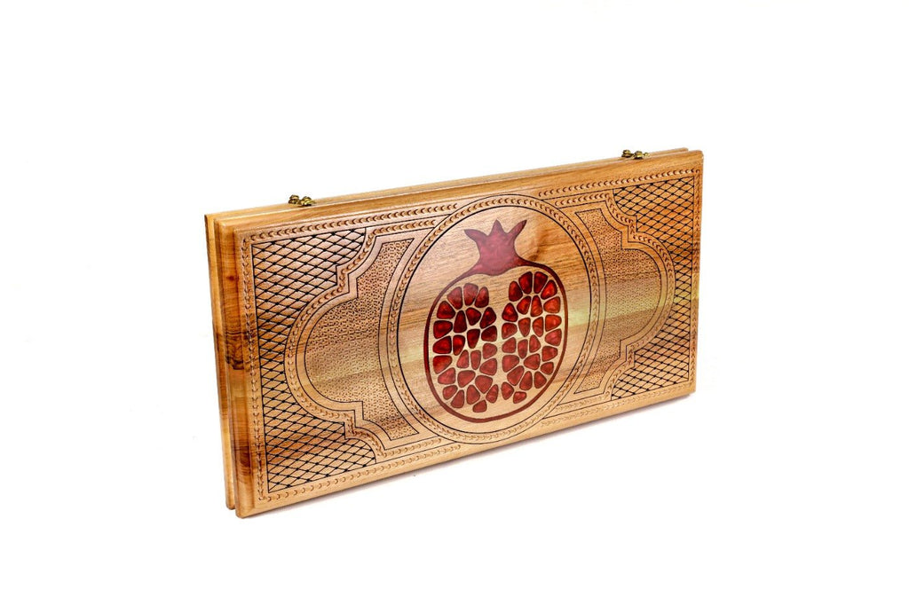 Backgammon Board - Pomegranate Classic Red Epoxy - Unumperfectus