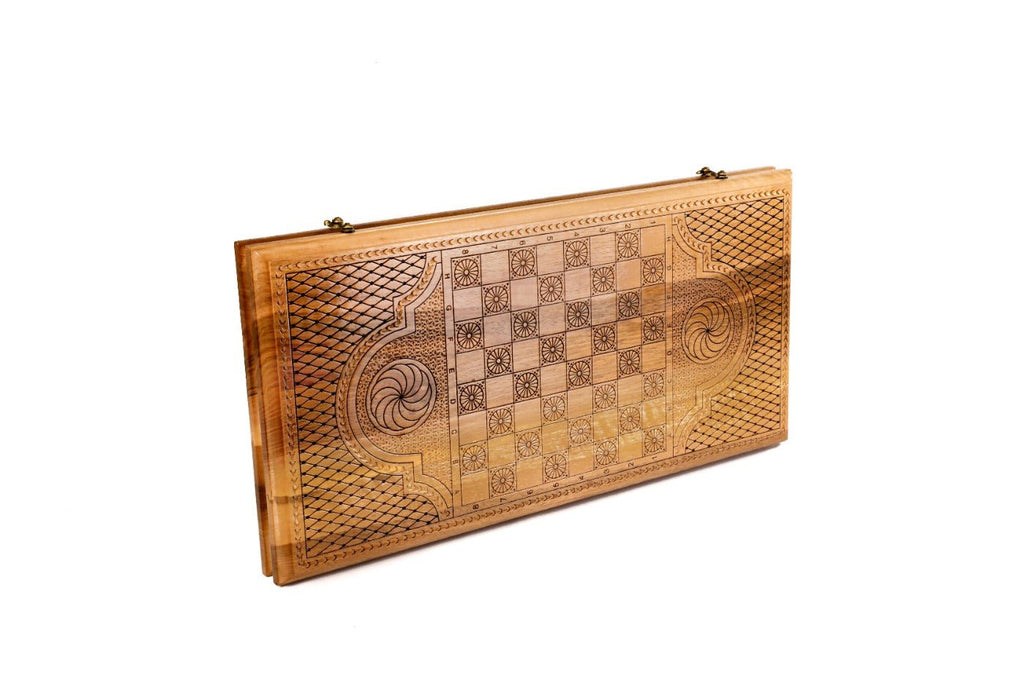 Backgammon Board - Pomegranate Classic Red Epoxy - Unumperfectus
