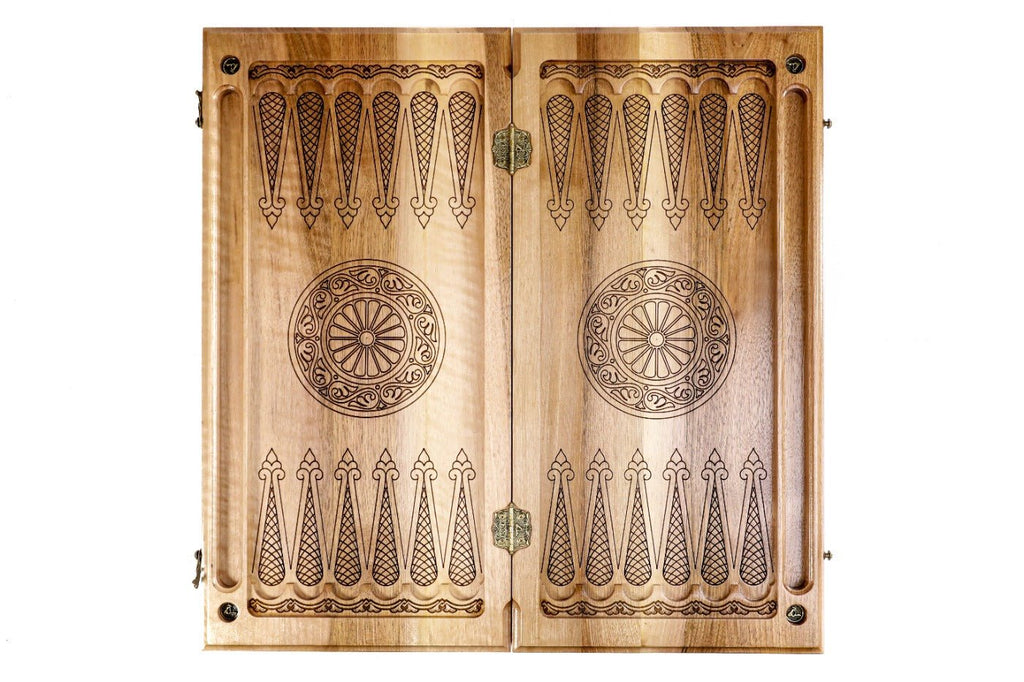 Backgammon Board - Pomegranate Classic Red Epoxy - Unumperfectus