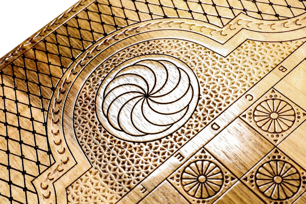 Backgammon Board - Pomegranate Classic Red Epoxy - Unumperfectus