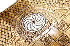 Pomegranate Classic Red Epoxy backgammon board - side profile showing the craftsmanship
