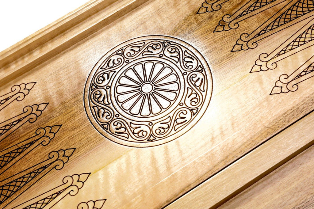 Backgammon Board - Pomegranate Classic Red Epoxy - Unumperfectus
