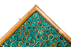 Nut Peel Epoxy backgammon board - corner detail of the board