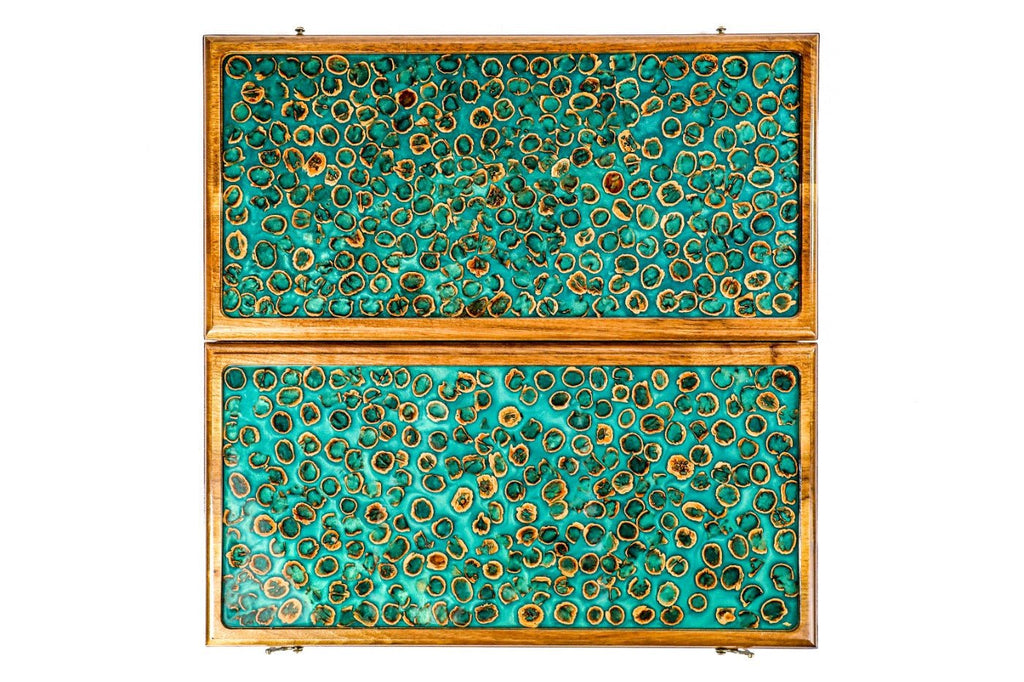 Backgammon Board - Nut Peel & Epoxy - Unumperfectus
