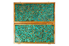 Nut Peel Epoxy backgammon board in epoxy resin and wood by Hrachya Ohanyan