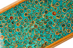 Luxury backgammon board with natural nut peel and epoxy resin detail