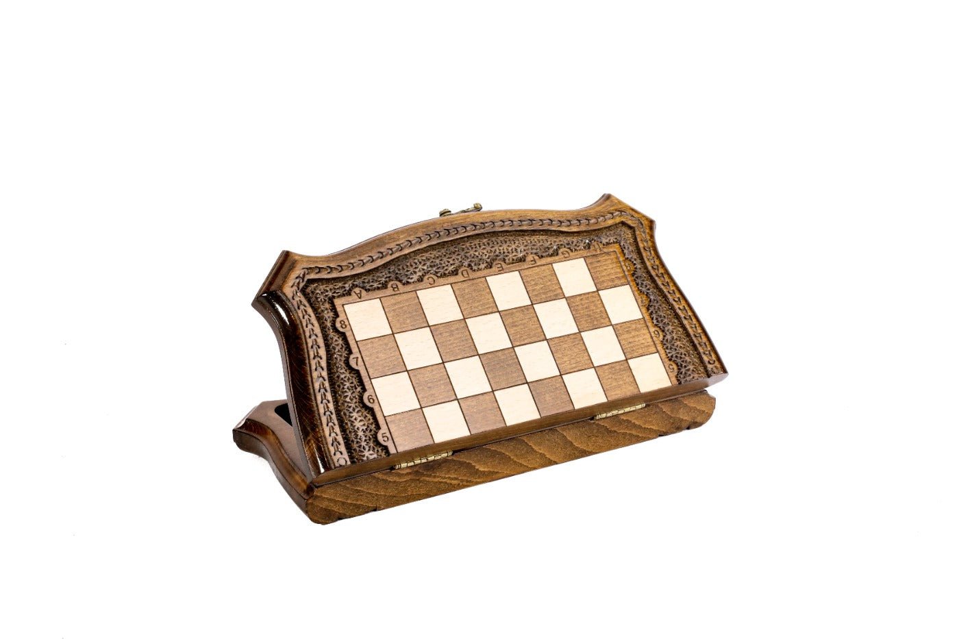 Wooden Carved Chess Set & Backgammon 30 cm | 11.8" - Unumperfectus