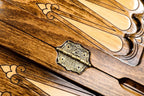 Mother See of Holy Etchmiadzin backgammon board - detail of the wood grain and finish