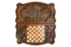 Bear backgammon board - corner detail of the board