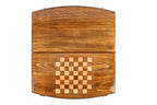 Classic Arch Style backgammon board - corner detail of the board