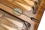 Classic Arch Style backgammon board - side profile showing the craftsmanship