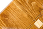 Classic Arch Style backgammon board - detail of the wood grain and finish