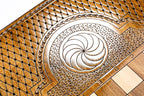 Noble Horse backgammon board - detail of the wood grain and finish