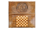 Noble Horse backgammon board - corner detail of the board