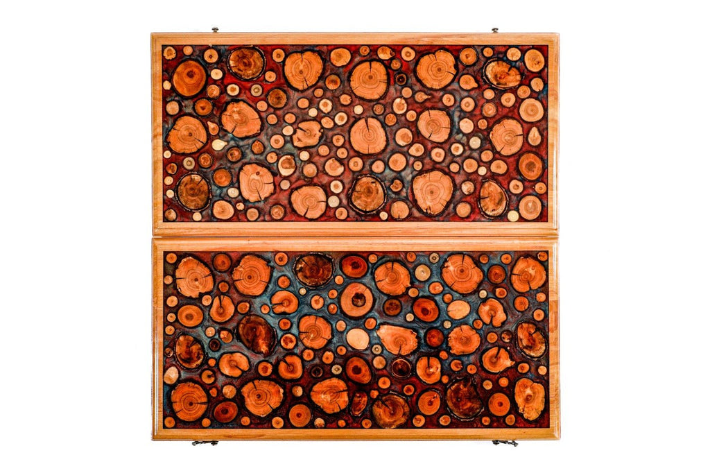Backgammon Board - Tree Branch Epoxy Double-Sided - Unumperfectus