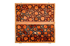 Tree Branch Epoxy Double Sided backgammon board in epoxy resin and wood by Hrachya Ohanyan
