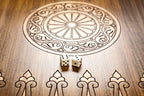 Stripes backgammon board - close-up of the playing surface