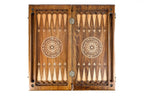 Stripes backgammon board - angled view
