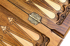 Stripes backgammon board - corner detail of the board